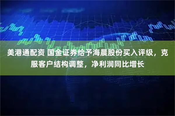 美港通配资 国金证券给予海晨股份买入评级，克服客户结构调整，净利润同比增长